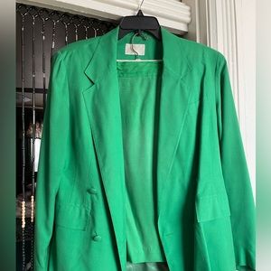 Emerald Green silk suit